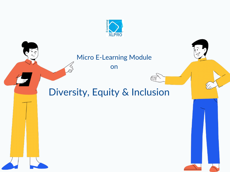 Image of the home page of e-learning module on Diversity, Equity & Inclusion (DEI) at the workplace