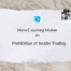 Home screen image of Prohibition of Insider Trading