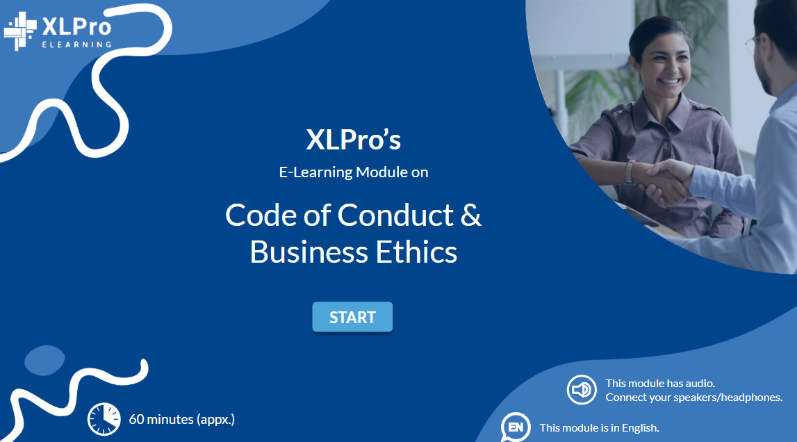Code of Conduct and Business Ethics module home screen