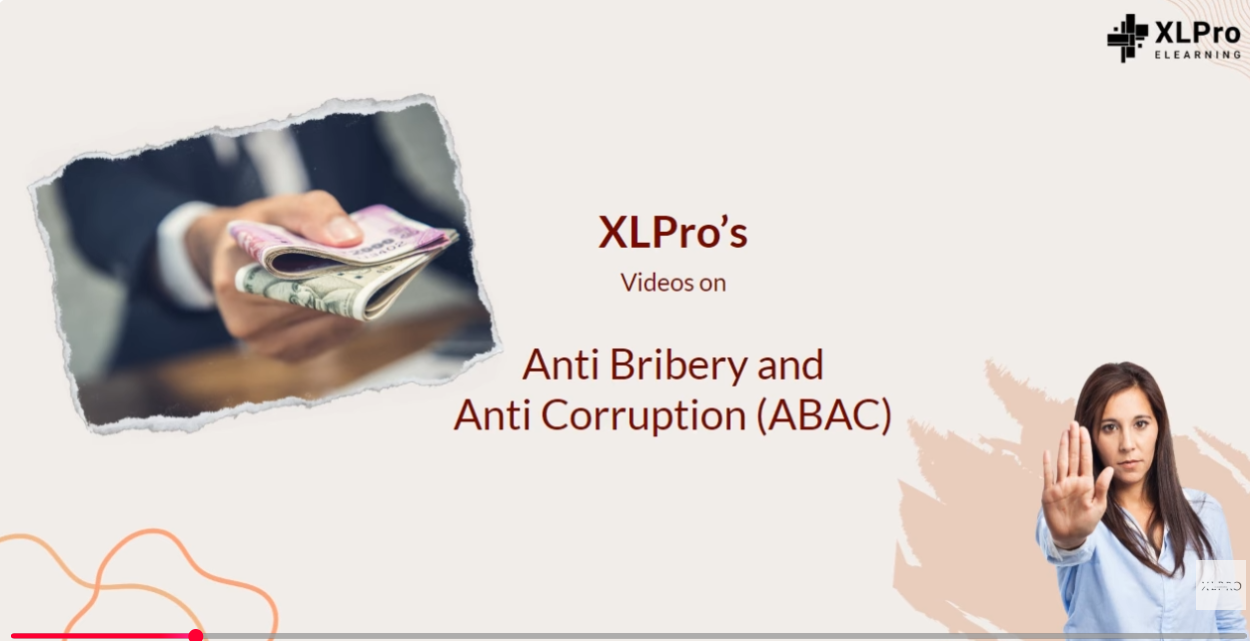 Anti Bribery and Corruption e-learning module home screen