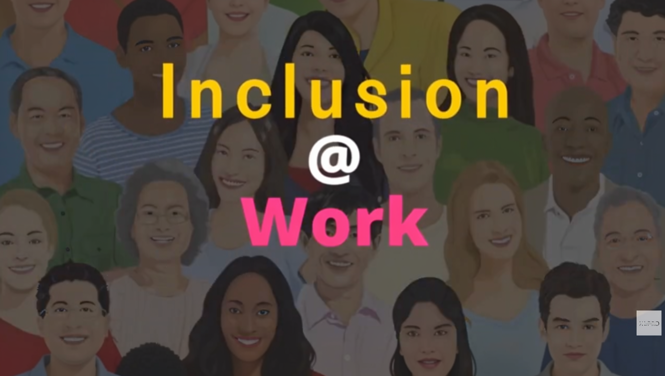 Inclusion at workplace Home screen of microlearning video on Inclusion at workplace